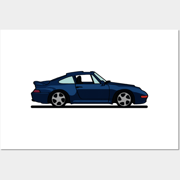 Copy of Porsche 911 993 Zenith Blue Wall Art by antipc